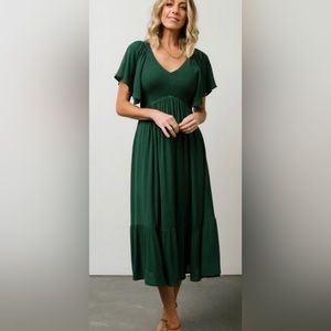 Felicity Smocked Dress | Evergreen - XL
